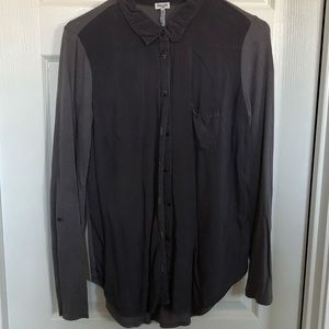 Splendid mix media button up